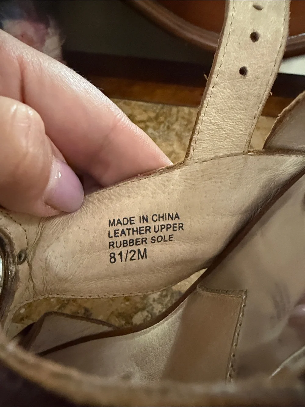Michael Kors Brown Leather T-Strap Heeled Sandals with Silver Accents